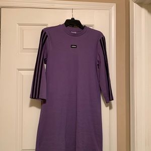 Adidas Purple jersey 3/4 length sleeve dress